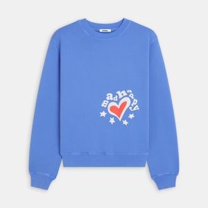 Blue Madhappy Heartfelt Capsule Heart Crewneck Size Medium